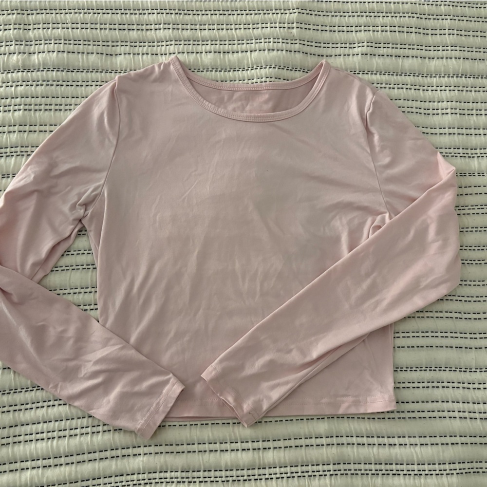 SHEIN Soft Pink Long Sleeve Blouse